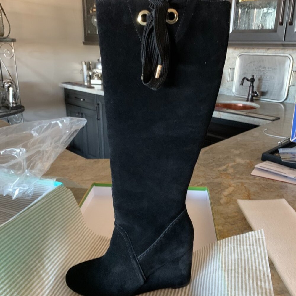 Kate Spade Gayle Wedge Suede Boots NWT Size 7